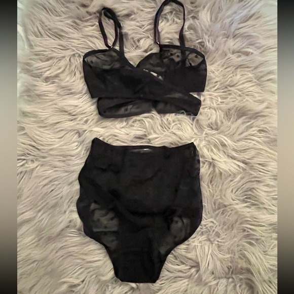 High Waisted Wrap Around Lingerie Set